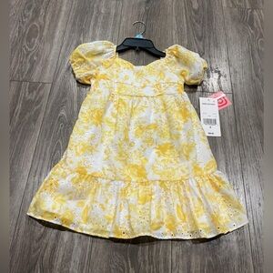 NWT Rare Edition Yellow Floral Kids Dress
